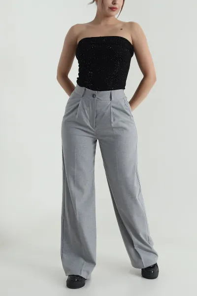 gri-pileli-cepli-double-kadin-pantolon-486957