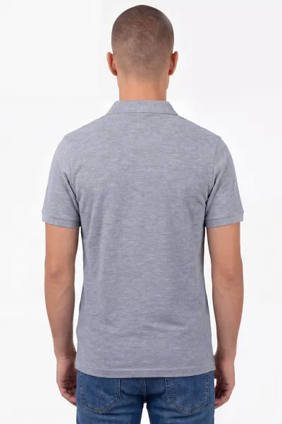 Gri Polo Yaka Erkek Tişört 458863