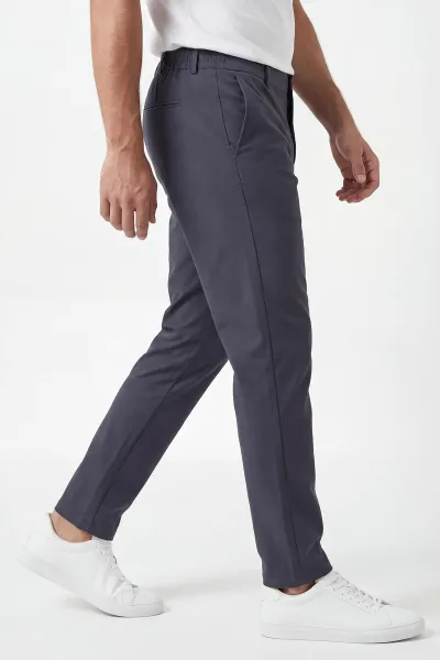 Gri Regular Fit Beli Lastikli Erkek Pantolon 430623