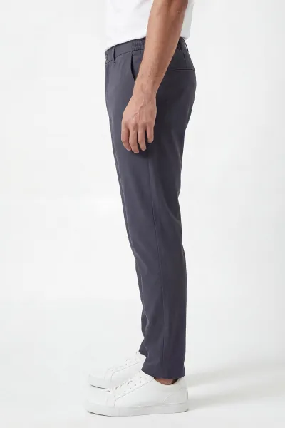 Gri Regular Fit Beli Lastikli Erkek Pantolon 430623