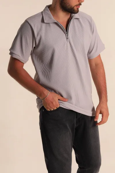 gri-regular-fit-cizgi-dokulu-fermuarli-polo-yaka-erkek-tisort-277168