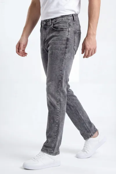 Gri Regular Fit Erkek Kot Pantolon 430896