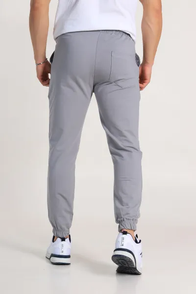 Gri Regular Fit İki İp Paça Lastikli Erkek Eşofman Altı 338279