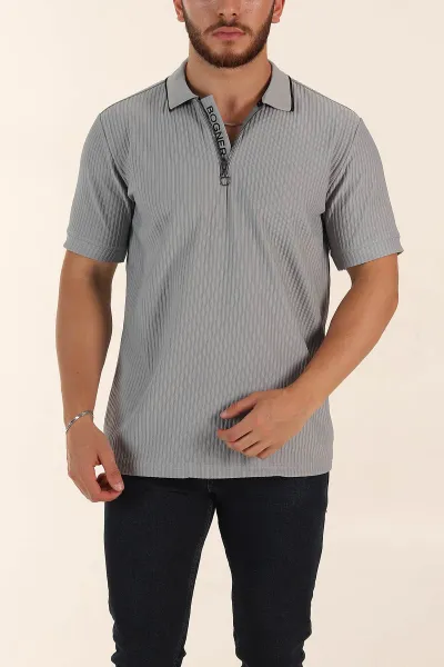 gri-relaxed-fit-cizgili-fermuarli-polo-yaka-erkek-tisort-370341