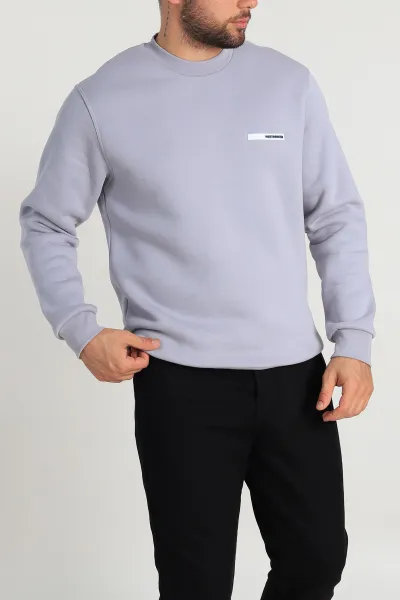 gri-relaxed-fit-uc-ip-sardonlu-kabartma-detayli-erkek-sweatshirt-309905