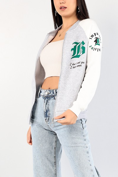Gri Şardonlu Bayan Kolej Mont 85161