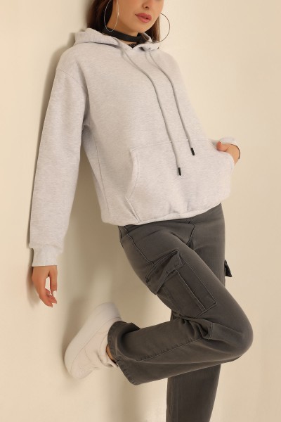 Gri Şardonlu Bayan Sweat 209595