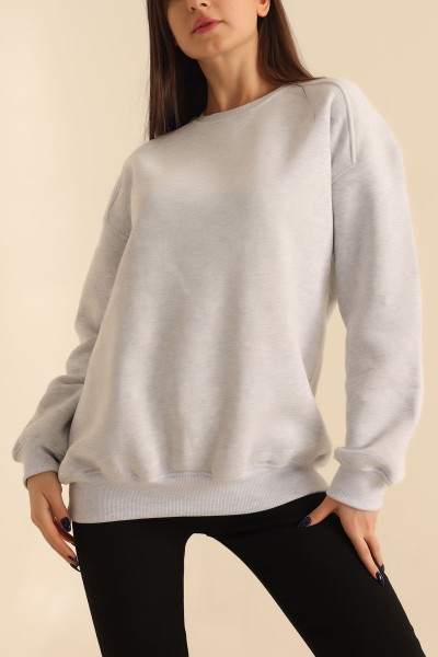 Gri Şardonlu Bayan Sweat 217445