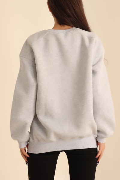 Gri Şardonlu Bayan Sweat 217445