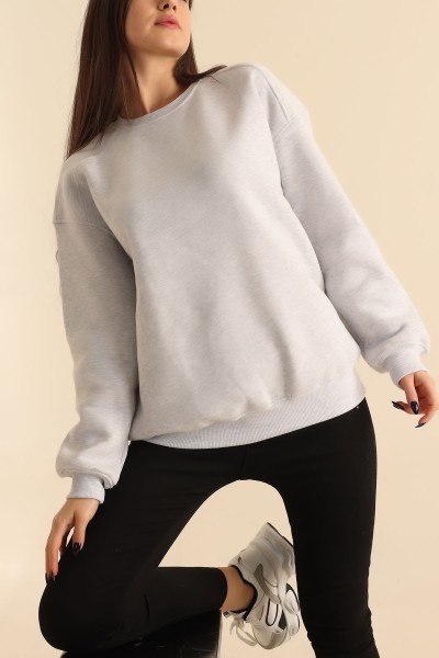 Gri Şardonlu Bayan Sweat 217445