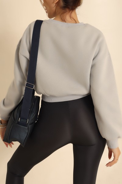 Gri Şardonlu Bayan Sweat 222263