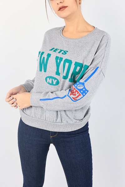 Gri Şardonlu Bayan Sweat 87775