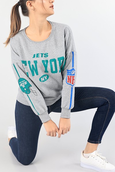 Gri Şardonlu Bayan Sweat 87775