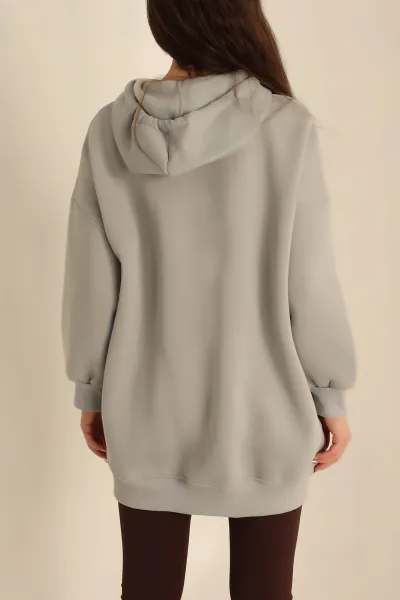 Gri Şardonlu Sweat Tunik 225628
