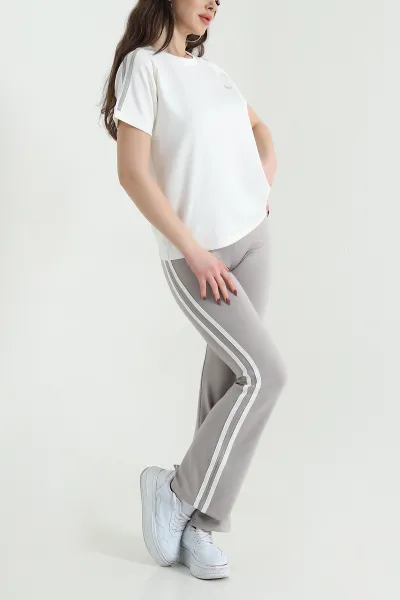 Gri Şerit Detay Oysho Kadın İkili Takım 437689