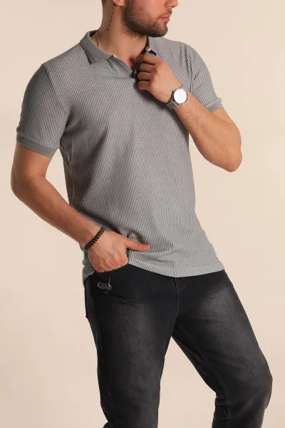 gri-slim-fit-fitilli-doku-polo-yaka-erkek-tisort-262706