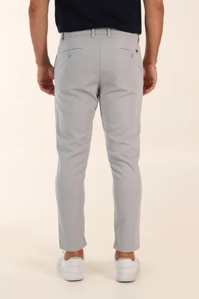 Gri Slim Fit Örme Kumaş Erkek Pantolon 391311