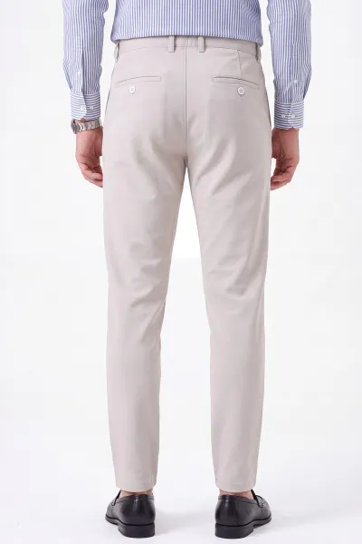 Gri Slim Fit Petek Armürlü Erkek Pantolon 472207