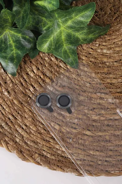 Gri TeknoCase İPhone 13 Uyumlu Creative Fiber Case Serisi Lens Hediyeli Vakumlu Sert Silikon Telefon Kılıfı 430900