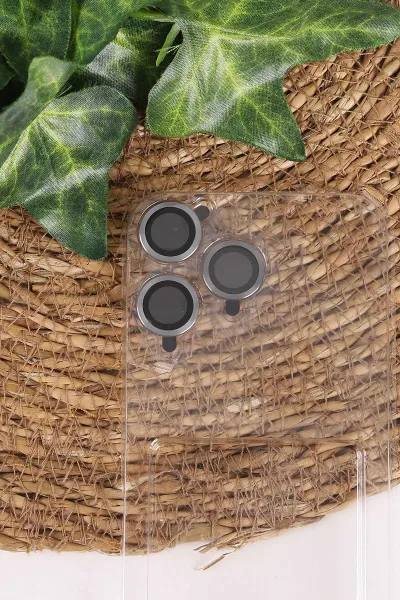 Gri TeknoCase İphone 14 Pro Max Uyumlu Matte Guard Serisi Lens Korumalı Silikon Telefon Kılıfı 472467