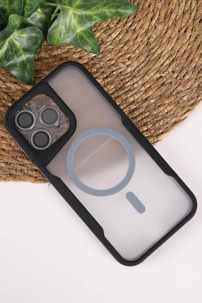 Gri TeknoCase İphone 14 Pro Max Uyumlu Matte Guard Serisi Lens Korumalı Silikon Telefon Kılıfı 472467