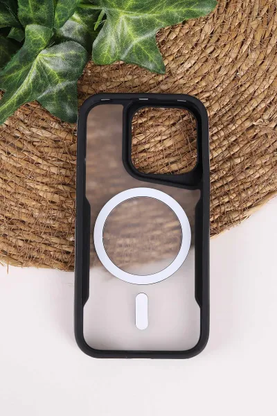 Gri TeknoCase İphone 15 Pro Uyumlu Matte Guard Serisi Lens Korumalı Silikon Telefon Kılıfı 472457
