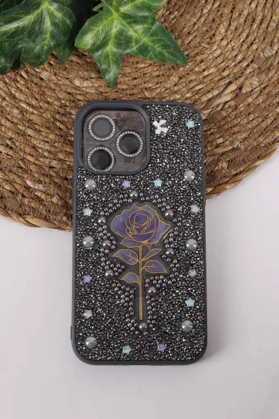 gri-teknocase-iphone-16-pro-max-uyumlu-afra-diamond-case-serisi-lens-hediyeli-premium-sert-silikon-telefon-kilifi-430553