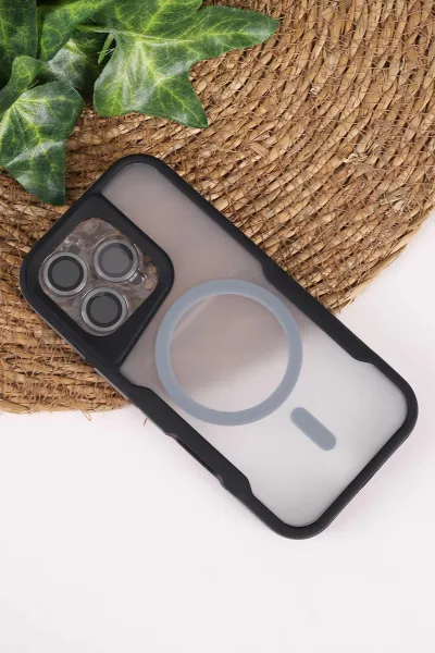 Gri TeknoCase İphone 16 Pro Uyumlu Matte Guard Serisi Lens Korumalı Silikon Telefon Kılıfı 472480