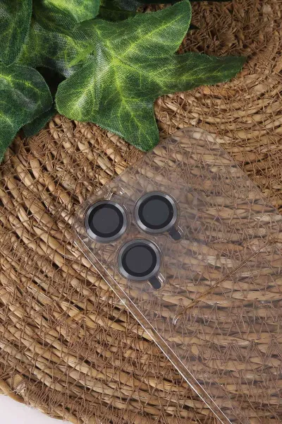 Gri TeknoCase İPhone 16 Uyumlu Creative Fiber Case Serisi Lens Hediyeli Vakumlu Sert Silikon Telefon Kılıfı 430916