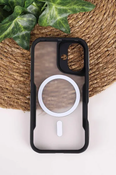 Gri TeknoCase İphone 16 Uyumlu Matte Guard Serisi Lens Korumalı Silikon Telefon Kılıfı 472474
