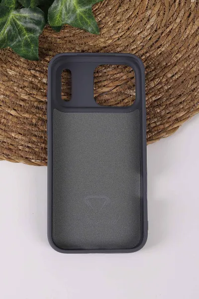 Gri TeknoCase İPhone 17 Pro Max Uyumlu Viola Diamond Case Serisi Kartlıklı Lens Hediyeli Sert Silikon Telefon Kılıfı 430871