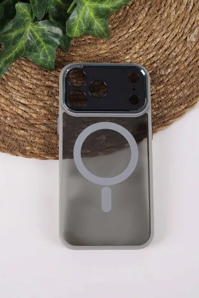 gri-teknocase-iphone-17-pro-max-uyumlu-wesley-case-serisi-magsafe-ozellikli-transparan-sert-silikon-telefon-kilifi-430673