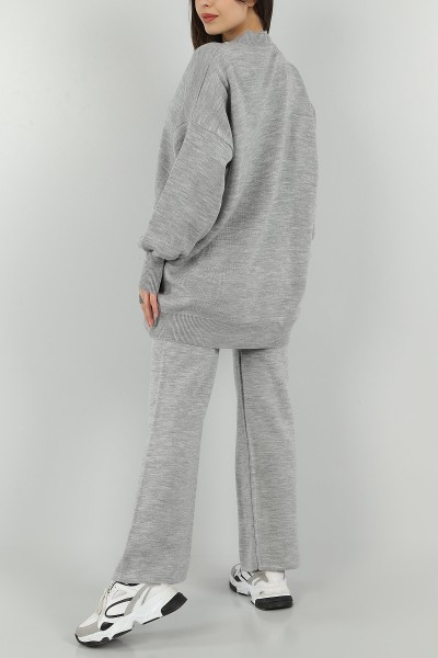 Gri Tunik Pantolon Triko İkili Takım 147145