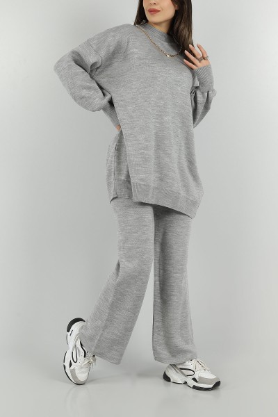 Gri Tunik Pantolon Triko İkili Takım 147145