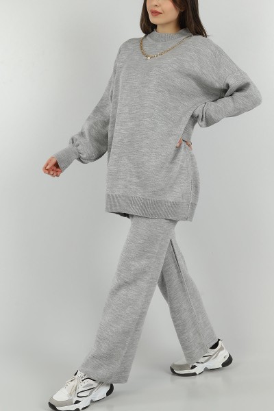 Gri Tunik Pantolon Triko İkili Takım 147145