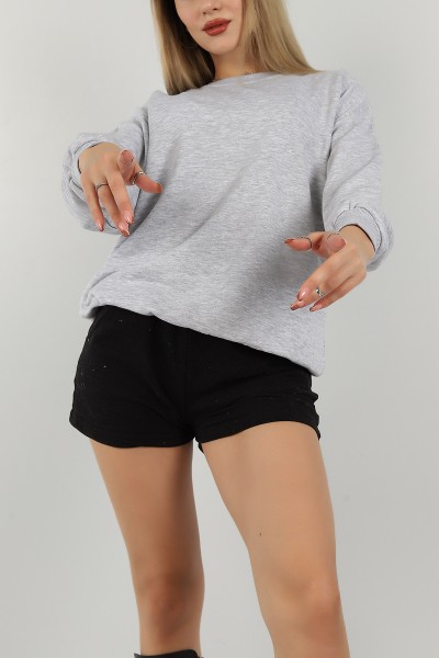 Gri Üç İp Bayan Sweat 145077