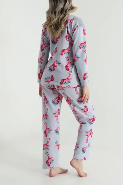 Gri Welsoft Kadın Pijama Takımı 484459