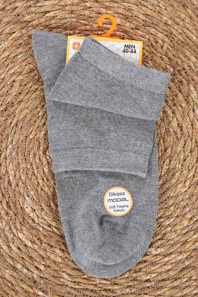 Gri Yazlık Erkek Modal Konç Çorap (40-44) 477099
