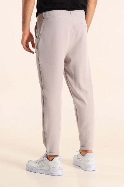 Gri Zincirli Likralı Erkek Jogger Pantolon 187794