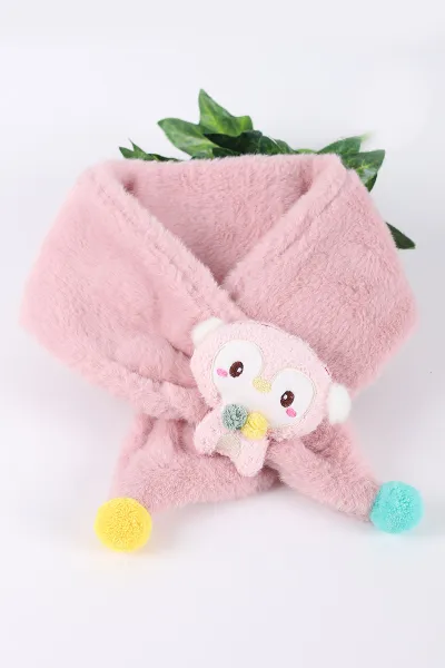 Gül Kurusu (0-10 Yaş) Ponponlu  Nakışlı     Peluş Bebek&Çocuk Atkı&Aksesuar 410943