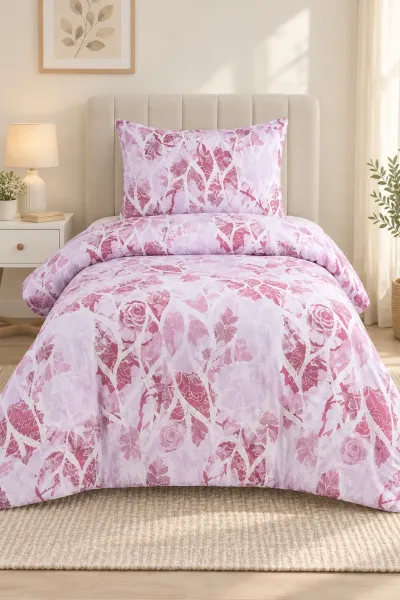 Gül Kurusu 160x220 Cm Bella Home Tek Kişilik New Box Nevresim Takımı 491421