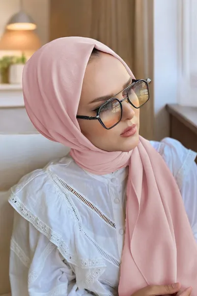 Gül Kurusu 180x70 Pamuk Kraş Kırışmaz Şal 270831