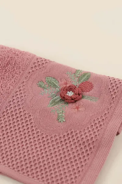 Gül Kurusu 30x50 Nakışlı Bursa Mutfak Havlusu 247674