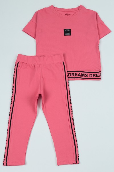 Gül Kurusu (5-8 Yaş) Dreams Baskılı Kız Çocuk Takım 97557