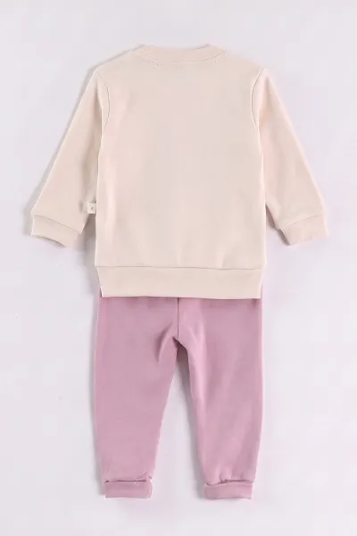 Gül Kurusu (6-24 Ay) Süzene Bunny Nakışlı Kız Bebek 2'li Takım 472861