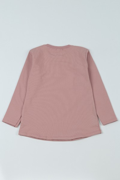 Gül Kurusu (8-14 Yaş) Baskılı Kız Çocuk Sweatshirt 92867