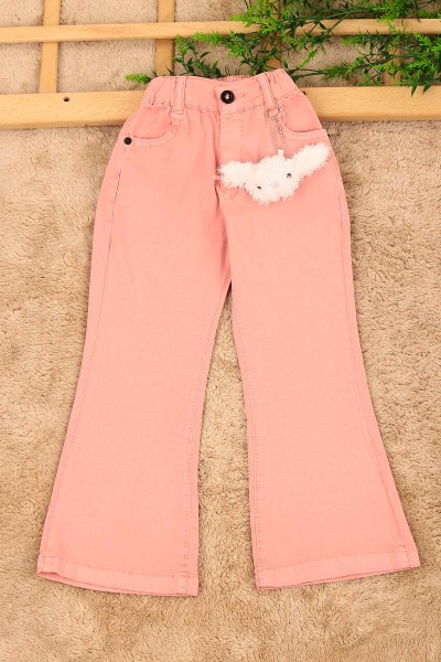 Gül Kurusu (9-12 Yaş) Işıklı Tavşan Oyuncaklı Kız Çocuk Pantolon 161690