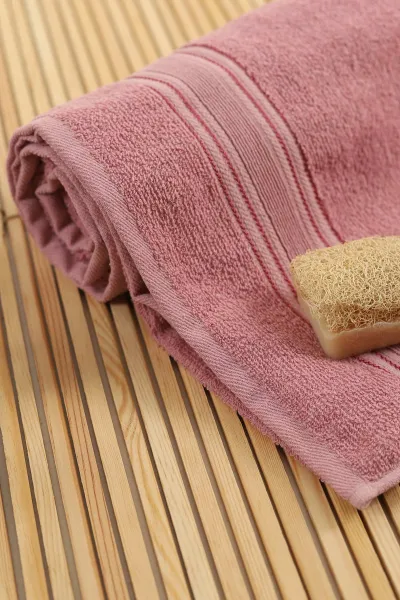 Gül Kurusu 90x150 Desenli Bursa Banyo Havlusu 247728