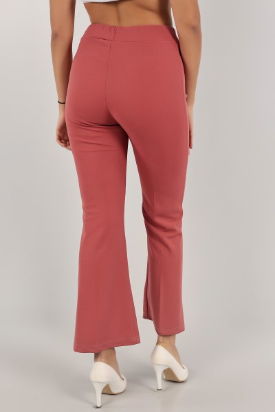 Gül Kurusu Beli Lastikli Bayan Pantolon 138577