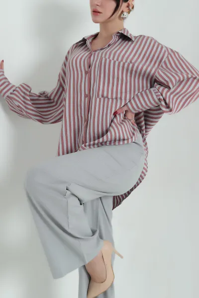 gul-kurusu-genis-kol-mansetli-oversize-gomlek-337234